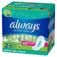 
              Always Ultra Thin Pads Size 2 Super Long Absorbency Unscented W/Wings 46 ct.
            