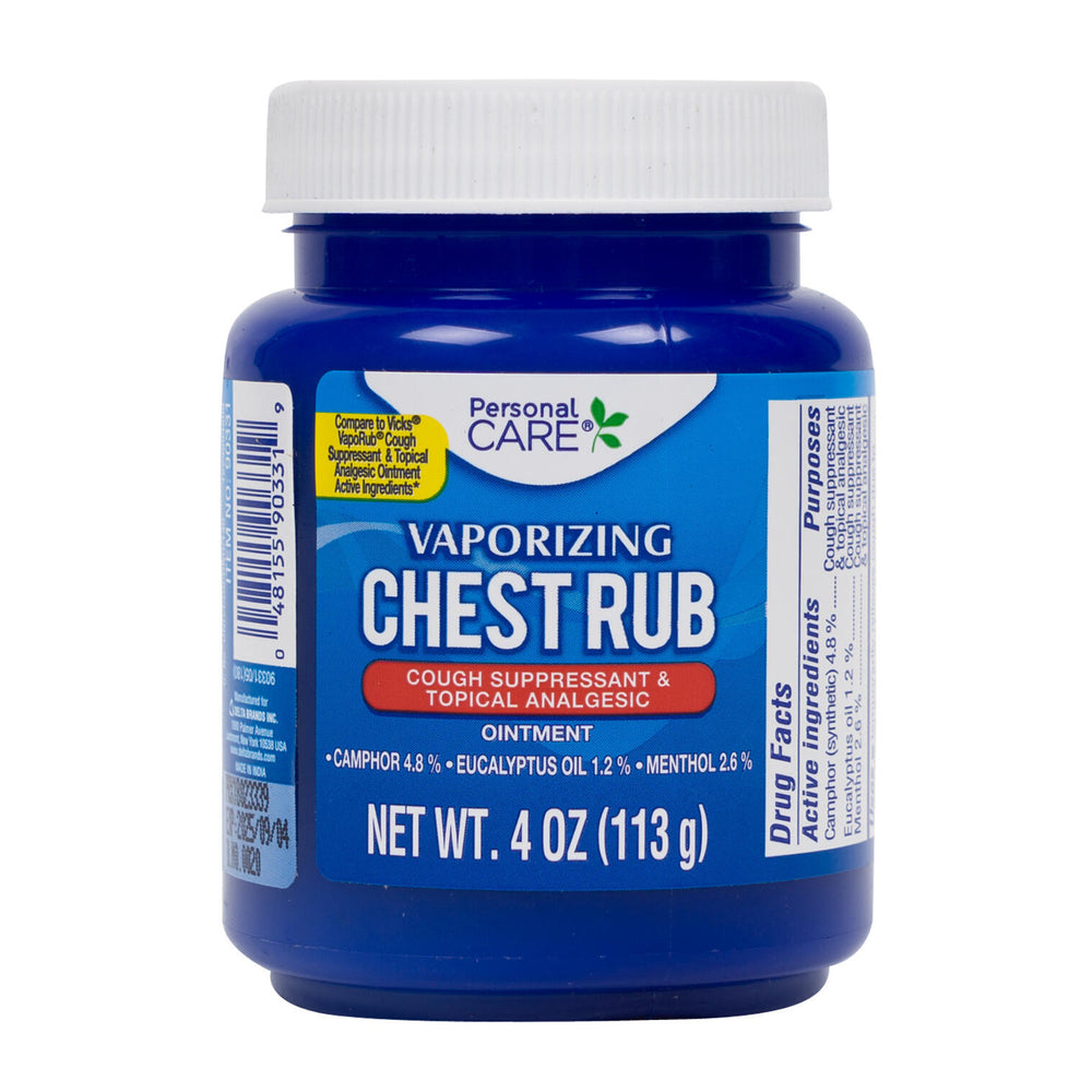 Personal Care Vaporizing Chest Rub - 4oz/113g - Cough Suppressant & Topical Analgesic