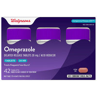 Walgreens Omeprazole Delayed Release Tablets 20 mg, Acid Reducer  DLC: JUL24