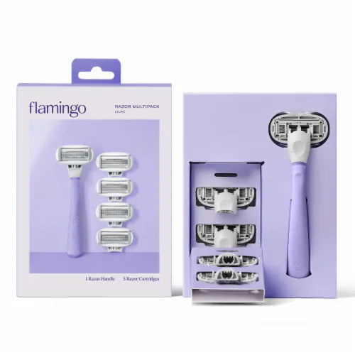 Flamingo Razor with Blade Refills - Lilac