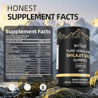 
              BIYODE
Gummies Shilajit : Shilajit pur de l'Himalaya Riche en Ashwagandha Gaulshura Acide fulvique 85 micronutriments Convient aux hommes et aux femmes Sans sucre ajouté Sans OG DLC:10/2026 ko ko
            