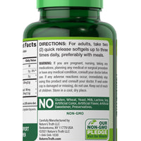 Huile d'onagre pressée à froid Nature's Truth 2000 mg 60 gélules-03/2028