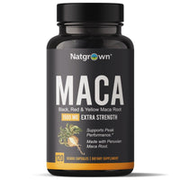 
              Maca Root Capsules 10,000mg + Korean Panax Ginseng 1,400mg - 20x Concentrated Extract Black + Red + Yellow Maca Root, 10x Concentrated Extract Panax Ginseng Capsules - Ultra Potent & Highly Purified DLC:03/2028
            
