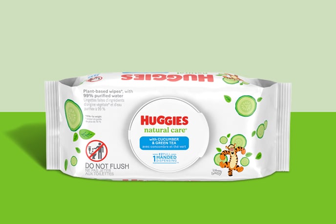 Lingettes rafraîchissantes pour bébés Natural Care® de Huggies®
