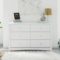 
              Storkcraft Crescent 6 Drawer Dresser with Interlocking Drawers - Pebble Gray
            