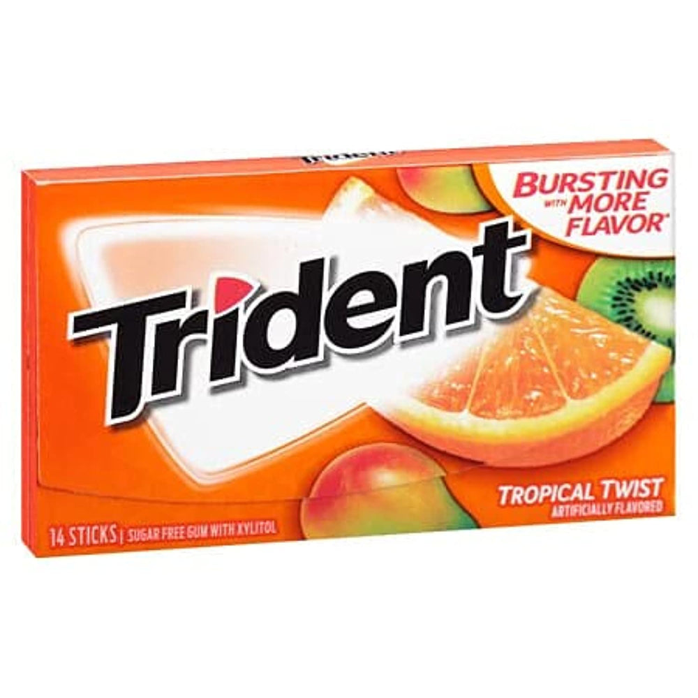 Trident Tropical Twist Sugar Free Gum (14 pieces, 15 pk.)