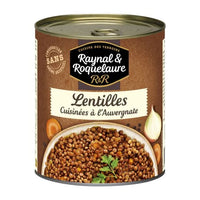 Lentilles cuisinées à l'auvergnate RAYNAL ET ROQUELAURE la boîte de 820g DLC: 09-DEC23