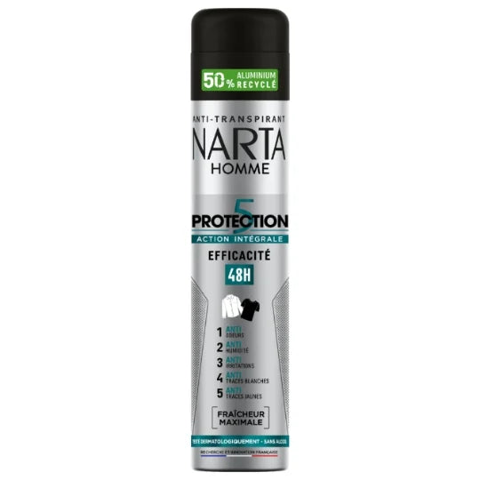 Déodorant Protection 5 Peau + Vêtements 48H Fraicheur Propre NARTA 200mL