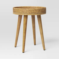 
              Round Natural Woven Accent Table (FA) - Threshold
            