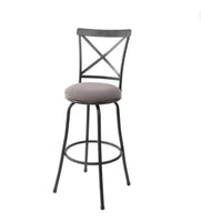 
              Karson Adjustable Height X Barstool Light Bronze - Holli Furniture: Swivel, Upholstered, Metal Frame
            