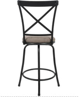 
              Karson Adjustable Height X Barstool Light Bronze - Holli Furniture: Swivel, Upholstered, Metal Frame
            