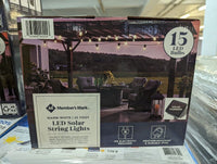 
              MEMBER'S MARK 35FT 15 LED SOLAR STRING LIGHTS *DISTRESSED PKG* NEW FREE SHIPPING
            