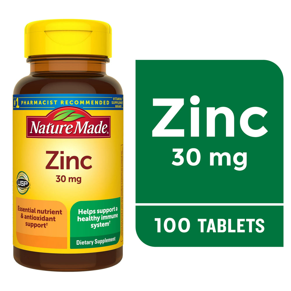 Nature Made Zinc 30 mg – 100 comprimés