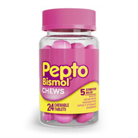 
              Pepto Bismol Chews, Nausea & Diarrhea Relief, over-the-Counter Medicine, Mint Flavor 24 Ct
            