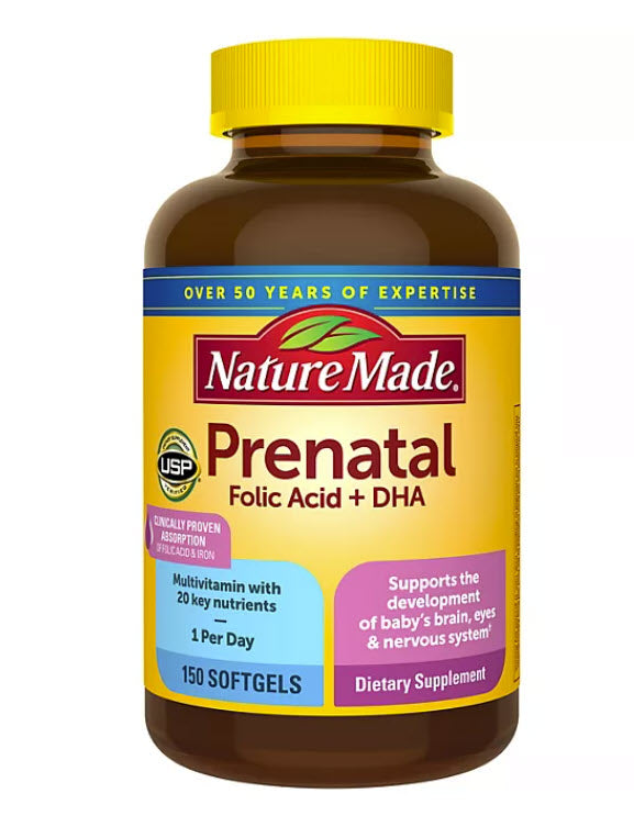 Nature Made Prenatal + DHA Softgels, 200 mg (150 ct.)