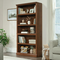 
              70" 5 Shelf Bookcase Oiled Oak - Sauder: Adjustable Storage, MDF Construction, Dark Brown
            
