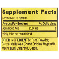 
              Spring Valley Alpha Lipoic Acid Dietary Supplement, 200 mg, 100 Count DLC: DEC26
            