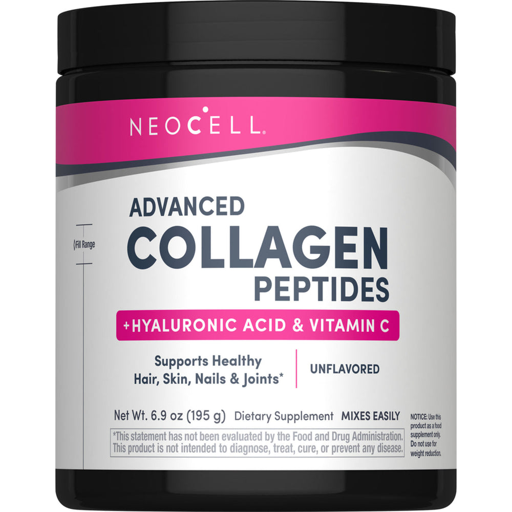 Advanced Collagen Peptides + Hyaluronic Acid + Vitamin C – 6.9 oz (195 g) – Poudre