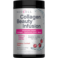 Collagen Beauty Infusion – Hyaluronic Acid + Biotin, goût Cranberry Cocktail (11.6 oz / 330 g) – Poudre
