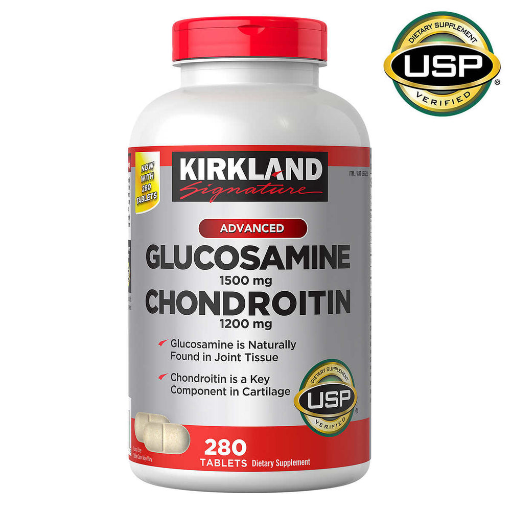 Kirkland Signature Glucosamine & Chondroitin 280 Comprimés