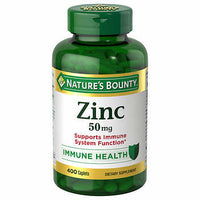 
              Nature's Bounty Zinc 50 mg, 400 Caplets DLC: Juin26
            