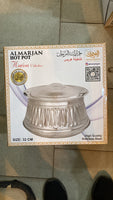 
              Almarjan 32 CM Haris Collection Stainless Steel Hot Pot Silver - H20P6
            