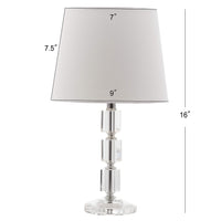 
              Lampe de table Clear Crystal Cube avec abat-jour blanc cassé (lot de 2)
            