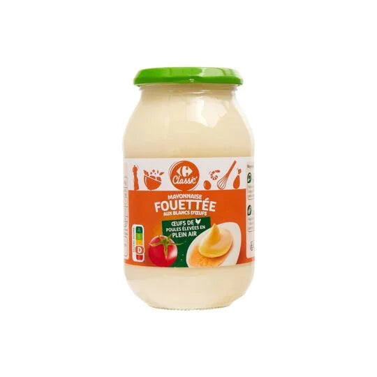Mayonnaise fouettée aux blancs d'œufs CARREFOUR CLASSIC' DLC: 31-MAR24