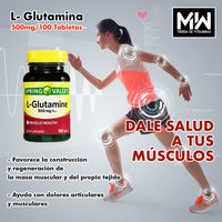 
              Spring Valley L-Glutamine Amino Acid Supplements,2 Tablets Per Serving, 100 Ct-MC
            