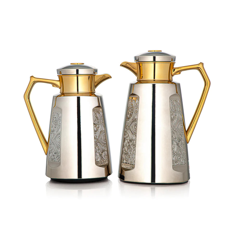 Almarjan 2 Pieces Vacuum Flask Set Silver & Gold - PRP-0700/1000E2C95