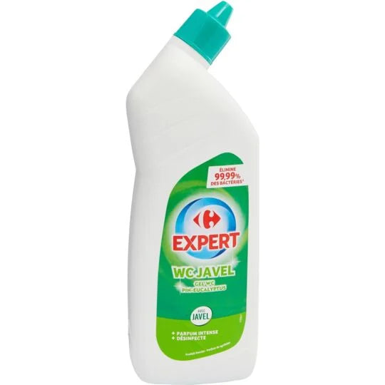 Gel WC javel Pin eucalyptus CARREFOUR EXPERT le flacon de 750mL DLC: 11-NOV24