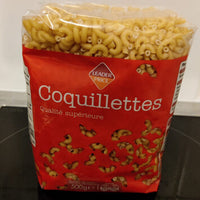 Pâtes coquillettes Leader Price 500g DLC: FEV26