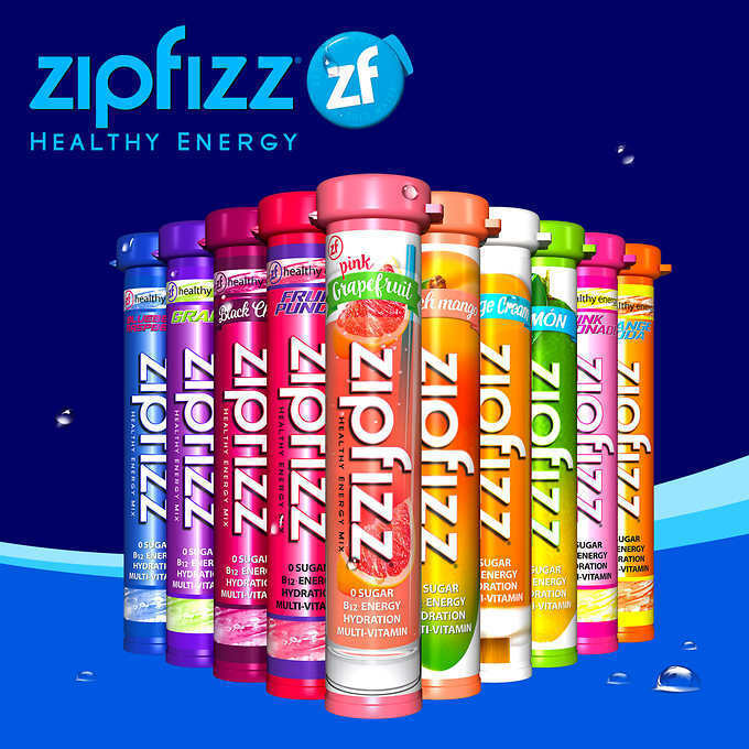 Zipfizz Healthy Energy Drink Mix, 30 Tubes DLC: 01/25