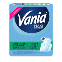 Serviettes hygiéniques super+ VANIA le paquet de 14