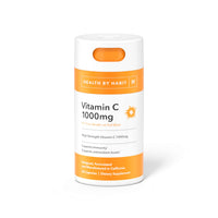 
              Health By Habit Vitamin C Supplement (60 Capsules) - High Strength, 1000mg, Support Antioxidant Levels and Immune Health, Non-GMO, Sugar Free
            