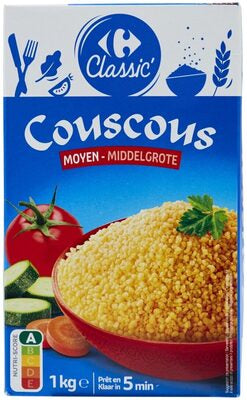 Couscous moyen - Carrefour - 1 kg DLC: 07-MAR25
