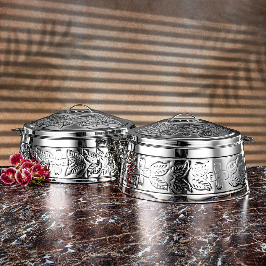 Almarjan 18000 ML Rodha Collection Stainless Steel Hot Pot Silver - H22M51