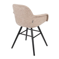 Zuiver Chaise de salle à manger avec accoudoir Albert Kuip Soft textile beige 49x55x81,5cm