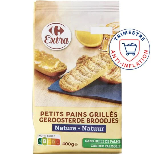 Pains grillés nature CARREFOUR 400g DLC: FEV24