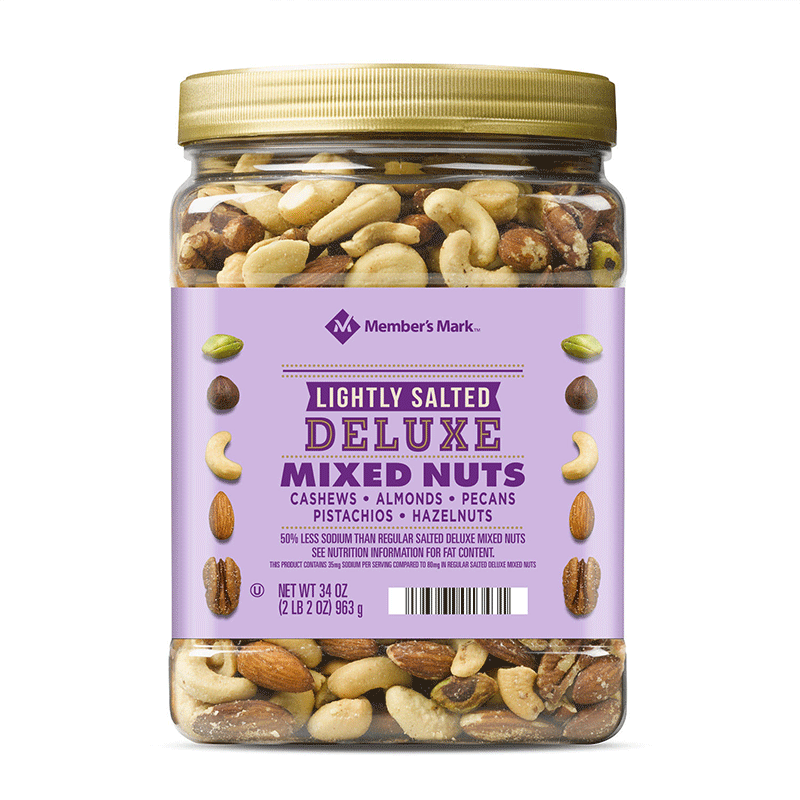 Member’s Mark DELUXE Roasted Mixed Nuts With Sea Salt (963g) DLC: Sept25