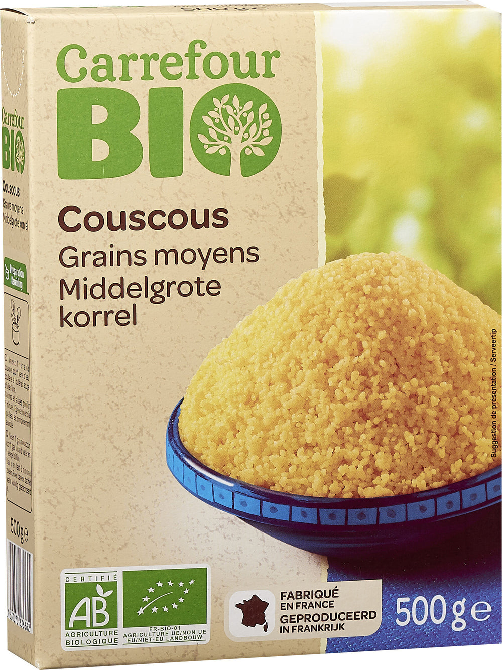 Couscous Grains moyens Bio 500g DLC: 16-NOV25
