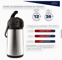 
              HTH Thermos Flask Push Jugs Double Wall Stainless Steel Vacuum Flask 4L
            
