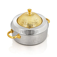
              Almarjan 32 CM Stainless Steel Hot Pot Silver & Gold - MD-205 B
            