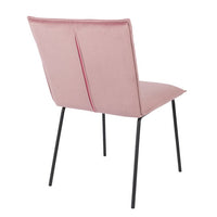 
              LEF collections Chaise de salle à manger Poona velours rose 54x56x83cm
            