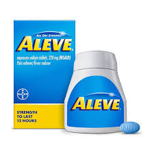 Aleve Naproxen Sodium 220Mg Pain RelieverFever Reducer 90 Caplets EXP :05/2025 MCI