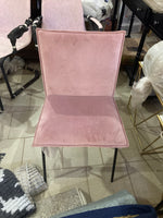 
              LEF collections Chaise de salle à manger Poona velours rose 54x56x83cm
            