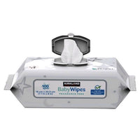 Kirkland BabyWipes Fragrance Free 100 Wipes 18 cm x 20.3 cm (7.1 in x 8 in) DLC: Janv26