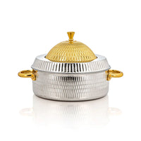 
              Almarjan 28cm Stainless Steel Hot Pot Silver & Gold - MD-205 C
            