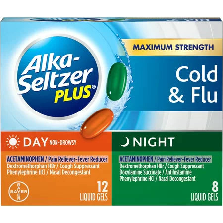 ALKA-SELTZER PLUS DAY / NIGHT 12+8 CT DLC: 01/2025 MCI