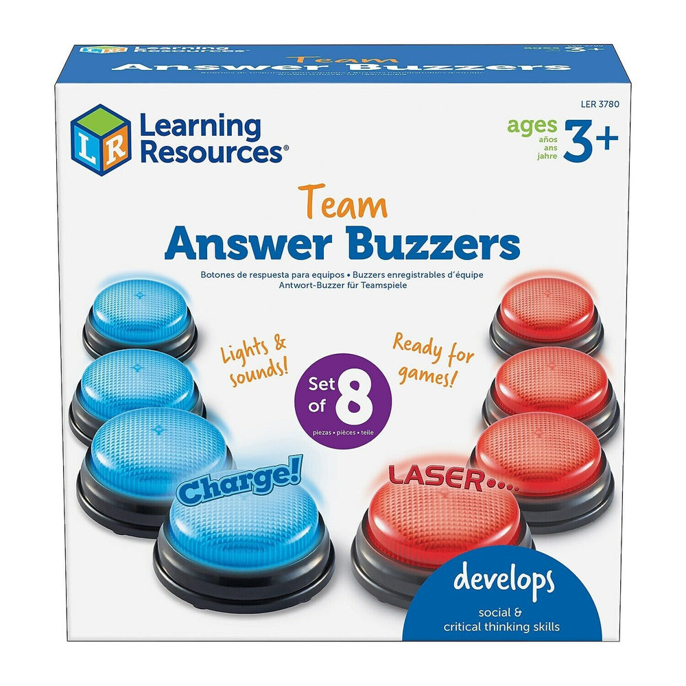Learning Resources Team Answer Buzzers Red/Blue 8/Pack